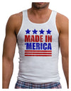 Made in Merica - Stars and Stripes Color Design Mens Ribbed Tank Top-Mens Ribbed Tank Top-TooLoud-White-Small-Davson Sales