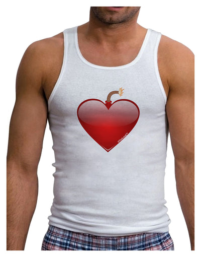 Love Bomb Mens Ribbed Tank Top-Mens Ribbed Tank Top-TooLoud-White-Small-Davson Sales