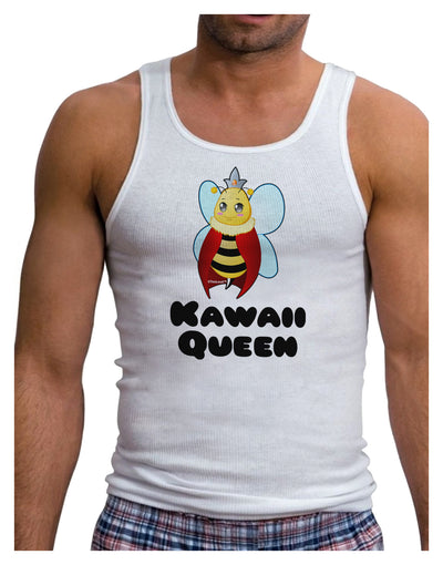 Kawaii Queen Queen Bee Mens Ribbed Tank Top-Mens Ribbed Tank Top-TooLoud-White-Small-Davson Sales