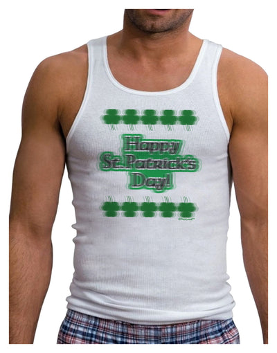 Seeing Double St. Patrick's Day Mens Ribbed Tank Top-Mens Ribbed Tank Top-TooLoud-White-Small-Davson Sales