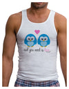 Owl You Need Is Love - Blue Owls Mens Ribbed Tank Top by TooLoud-Mens Ribbed Tank Top-TooLoud-White-Small-Davson Sales