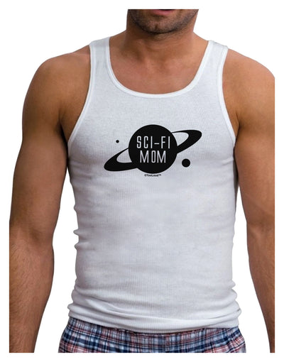 Sci-Fi Mom - Mother's Day Design Mens Ribbed Tank Top-Mens Ribbed Tank Top-TooLoud-White-Small-Davson Sales