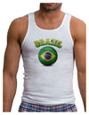 Soccer Ball Flag - Brazil Mens Ribbed Tank Top-Mens Ribbed Tank Top-TooLoud-White-Small-Davson Sales