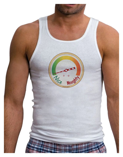 Naughty or Nice Meter Nice Mens Ribbed Tank Top-Mens Ribbed Tank Top-TooLoud-White-Small-Davson Sales