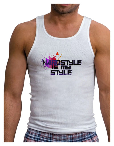 Hardstyle Is My Style Mens Ribbed Tank Top-Mens Ribbed Tank Top-TooLoud-White-Small-Davson Sales
