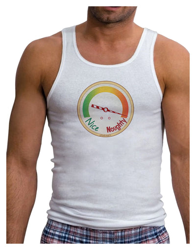 Naughty or Nice Meter Naughty Mens Ribbed Tank Top-Mens Ribbed Tank Top-TooLoud-White-Small-Davson Sales