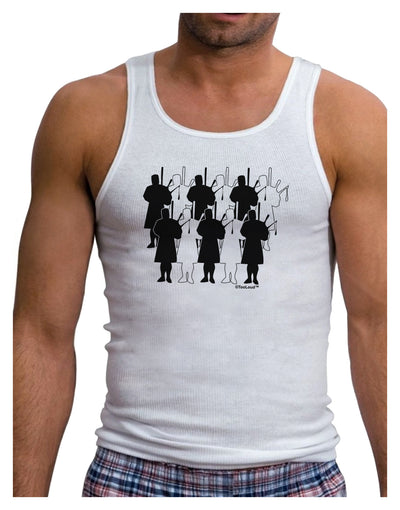 Eleven Pipers Piping Mens Ribbed Tank Top-Mens Ribbed Tank Top-TooLoud-White-Small-Davson Sales