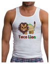 Cute Taco Lion Text Mens Ribbed Tank Top-Mens Ribbed Tank Top-TooLoud-White-Small-Davson Sales