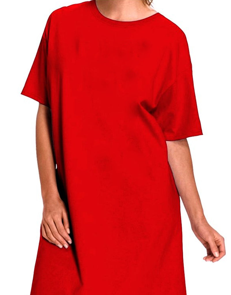 Custom Personalized Text Night Shirt, Front and Back Print-Night Shirt-TooLoud-Red-One Size-Davson Sales