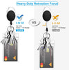 Retractable Badge Reel Black with Carabiner Belt Clip and Badge Holder with Key Ring for ID & Key Keychain - Clear Strap Batch holder