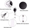 Retractable Badge Reel Black with Carabiner Belt Clip and Badge Holder with Key Ring for ID & Key Keychain - Clear Strap Batch holder