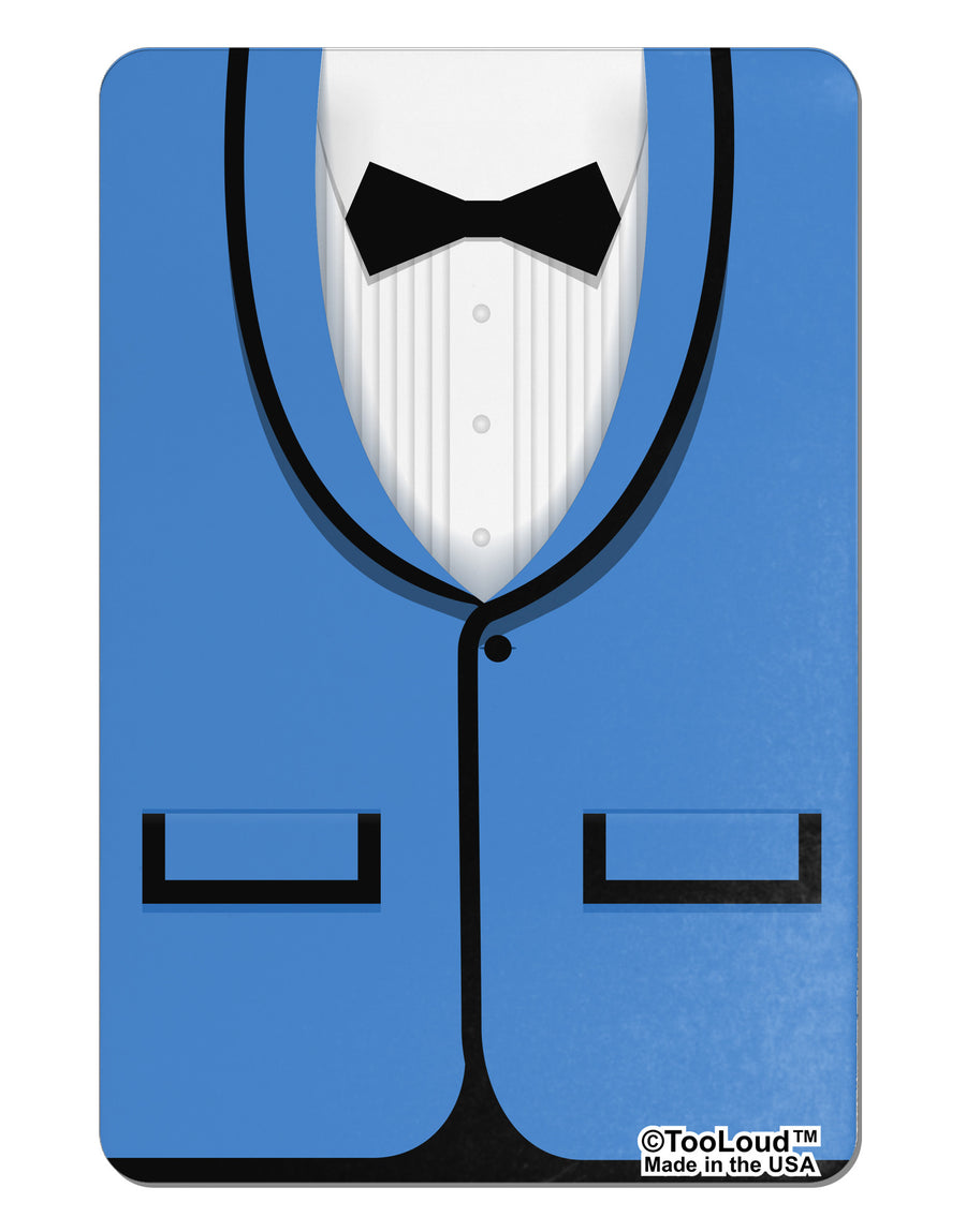 Blue Tuxedo Suit Costume Aluminum Magnet All Over Print-TooLoud-White-Davson Sales