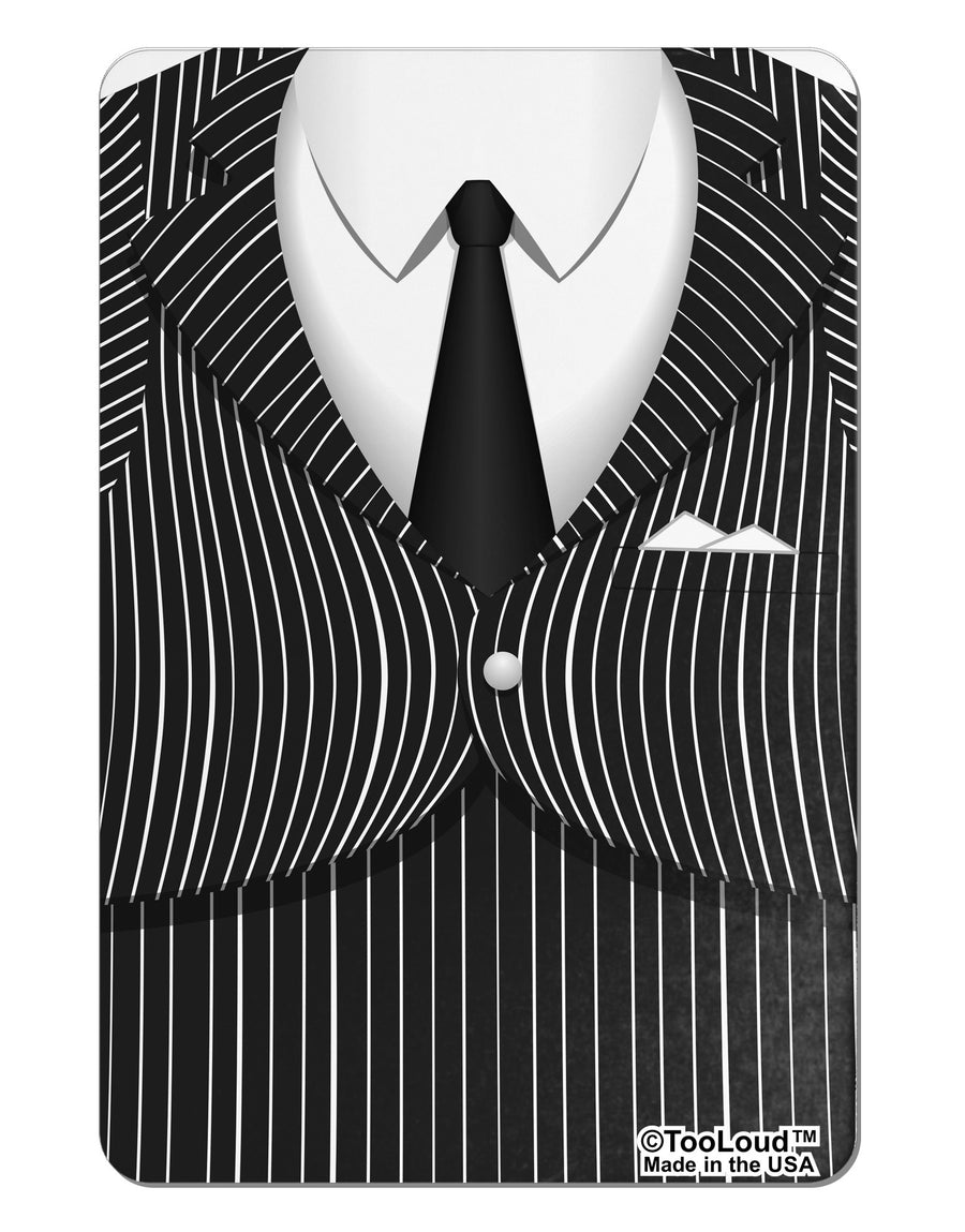 Pinstripe Gangster Jacket Printed Costume Aluminum Magnet All Over Print-TooLoud-White-Davson Sales