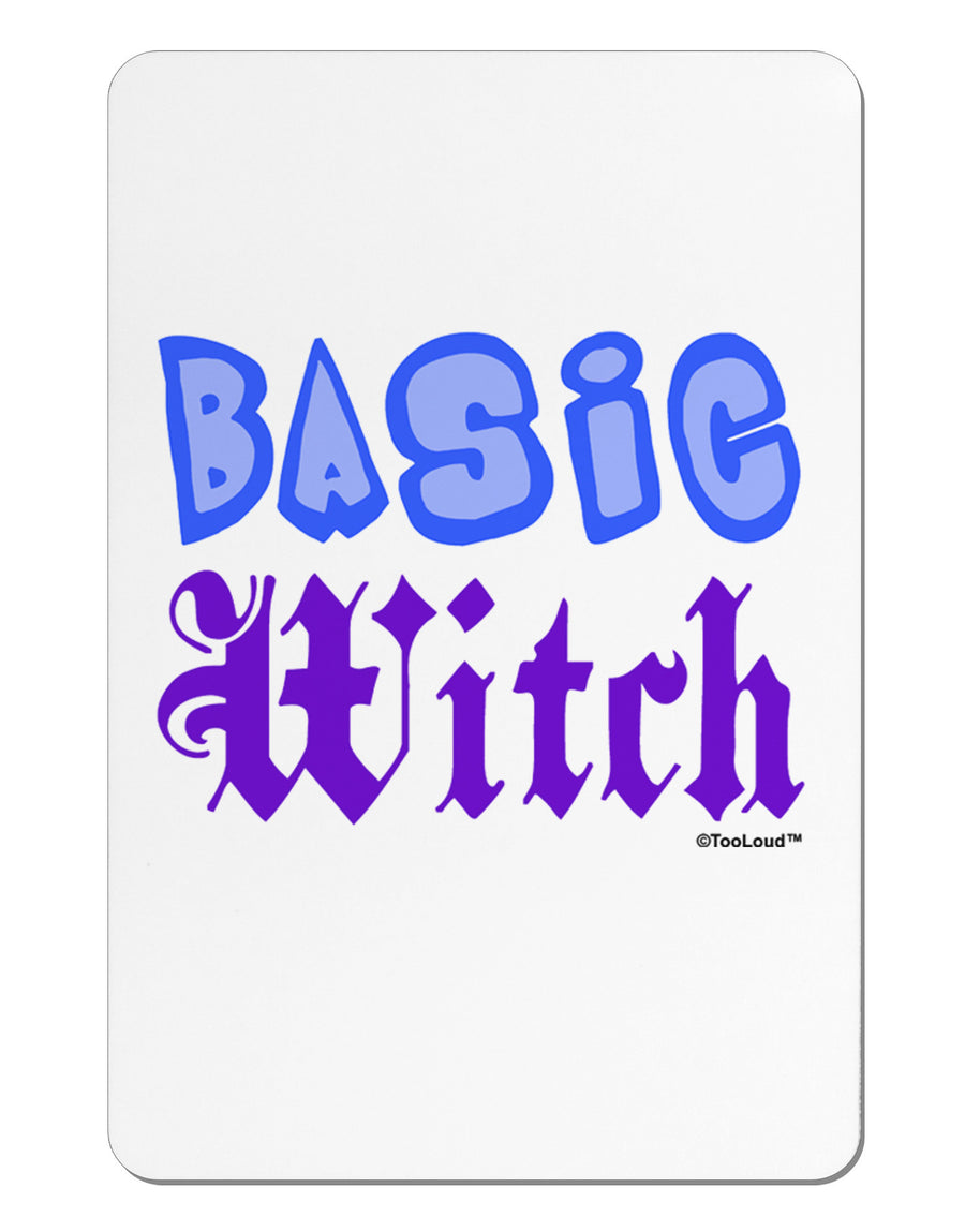 Basic Witch Color Blue Aluminum Magnet-TooLoud-White-Davson Sales