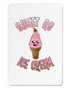 Cute Ice Cream Cone - Sweet As Ice Cream Aluminum Magnet-TooLoud-White-Davson Sales