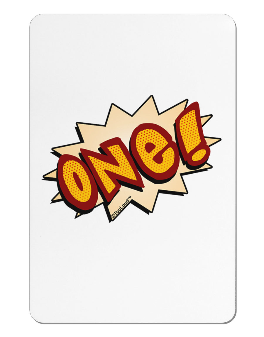 Onomatopoeia One Birthday Aluminum Magnet-TooLoud-White-Davson Sales