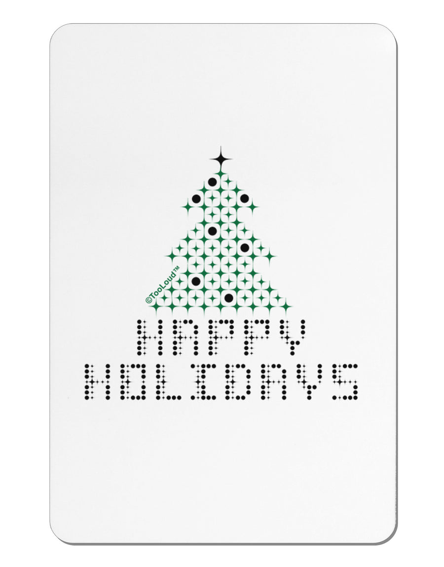 Happy Holidays Sparkles Aluminum Magnet-TooLoud-White-Davson Sales