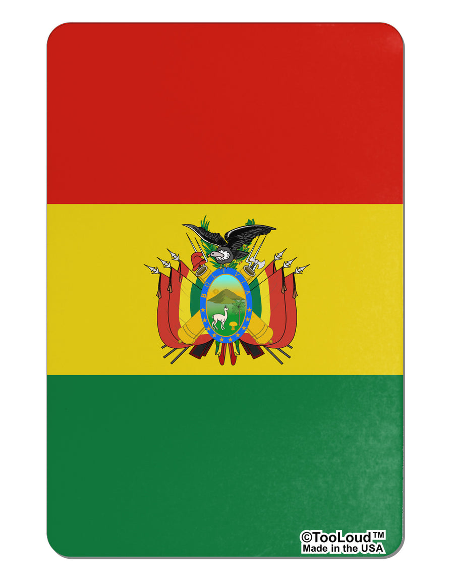 Bolivia Flag AOP Aluminum Magnet All Over Print-TooLoud-White-Davson Sales