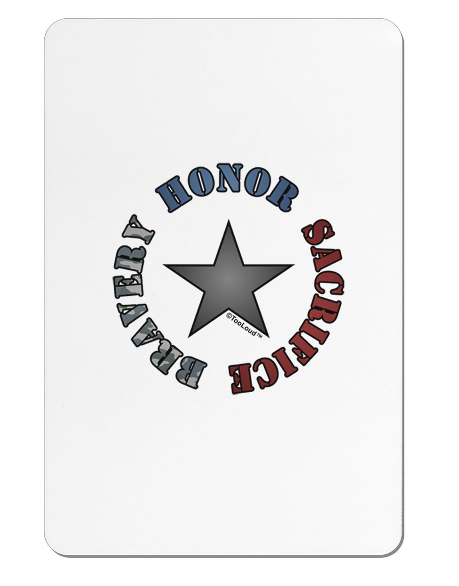 Honor Sacrifice Bravery Aluminum Magnet by TooLoud-TooLoud-White-Davson Sales