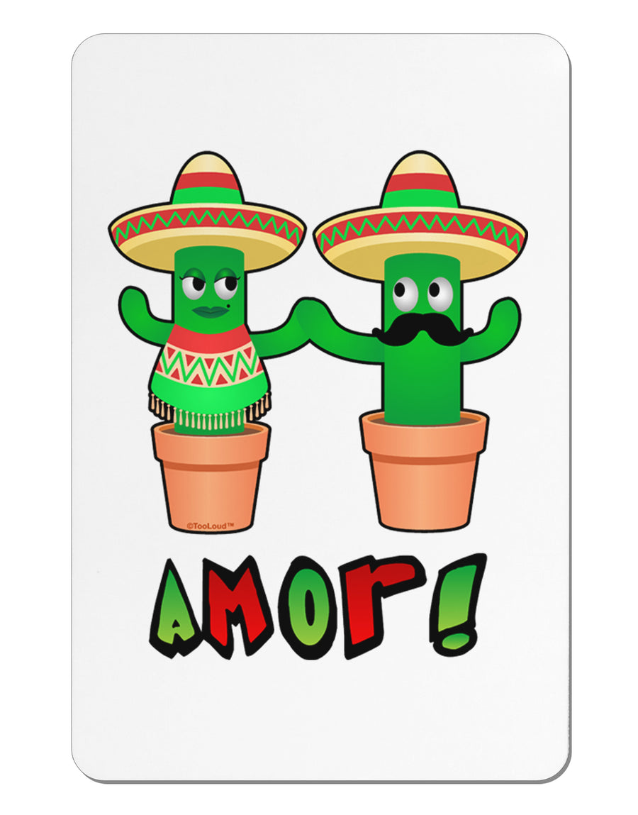 Fiesta Cactus Couple Amor Aluminum Magnet by TooLoud-TooLoud-White-Davson Sales