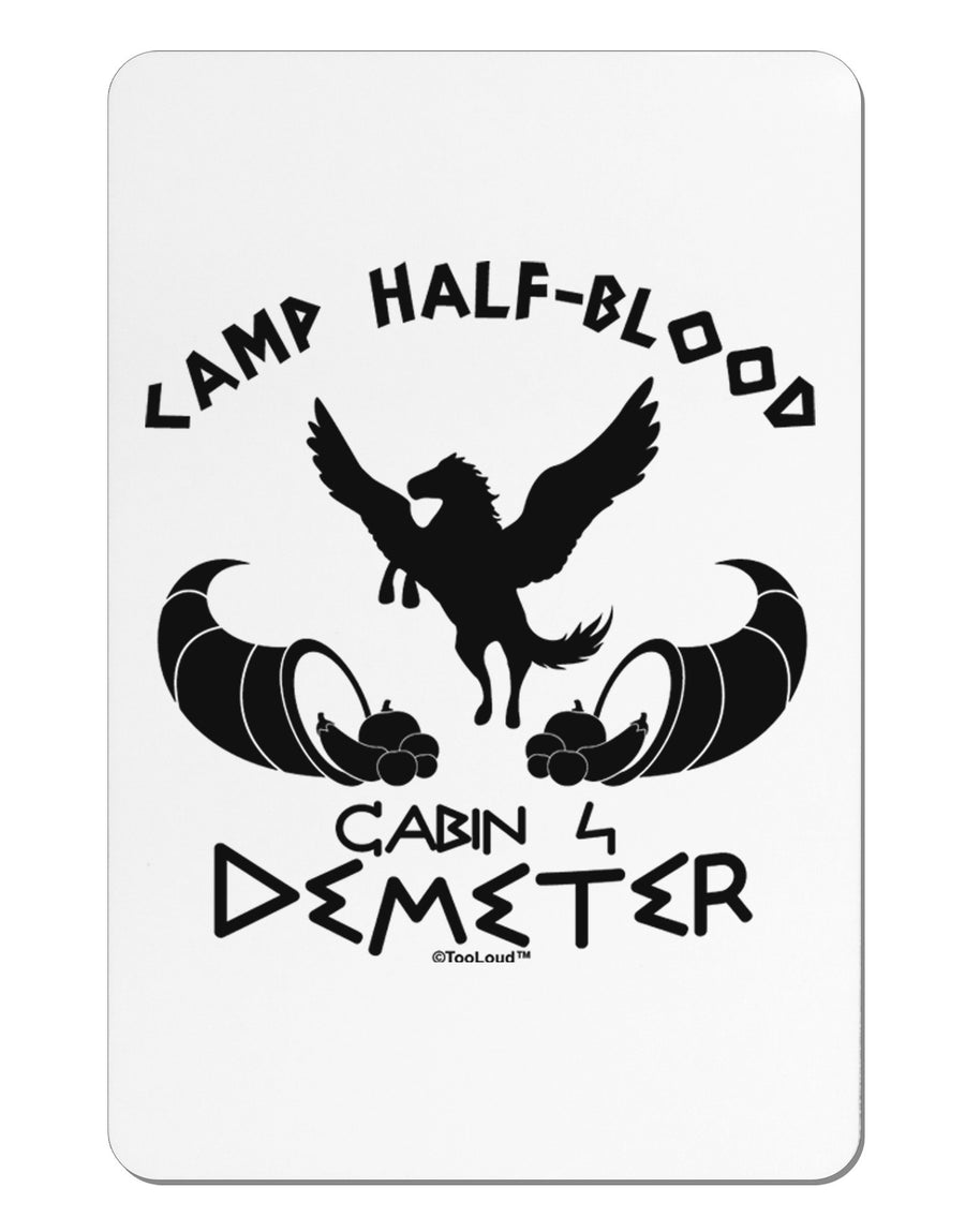 Cabin 4 Demeter Camp Half Blood Aluminum Magnet-TooLoud-White-Davson Sales