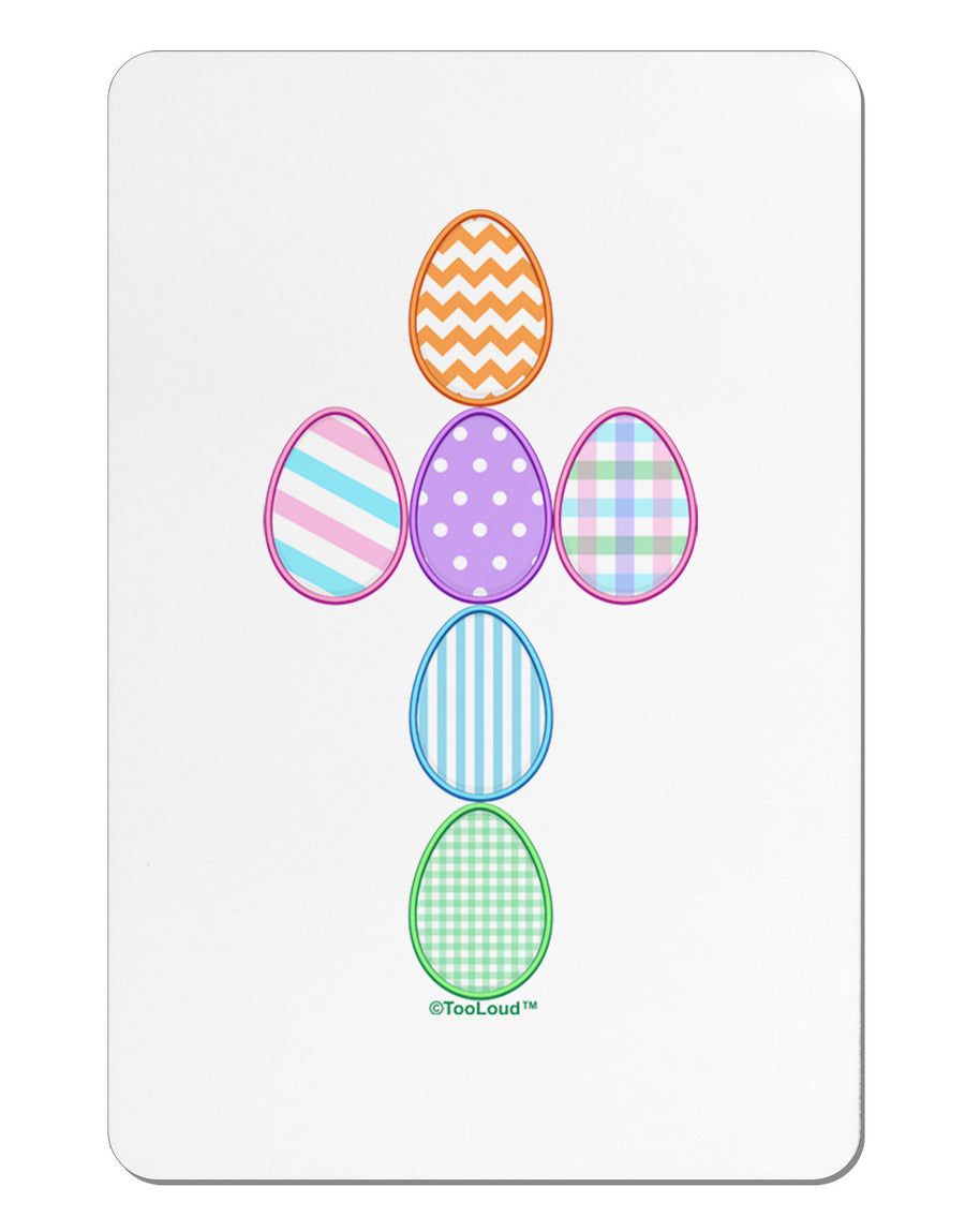 Easter Egg Cross Faux Applique Aluminum Magnet-TooLoud-White-Davson Sales