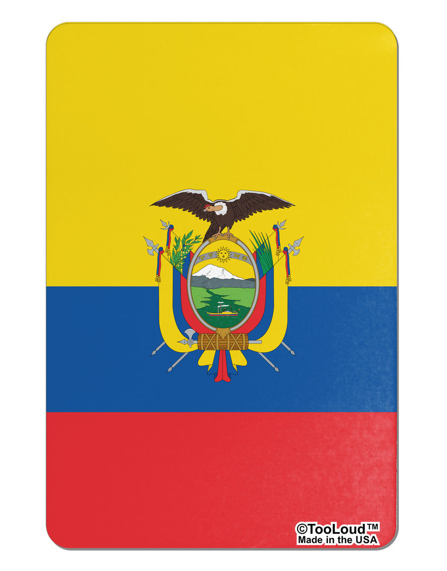 Ecuador Flag AOP Aluminum Magnet All Over Print-TooLoud-White-Davson Sales