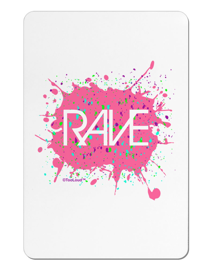 Rave Splatter Pink Aluminum Magnet-TooLoud-White-Davson Sales