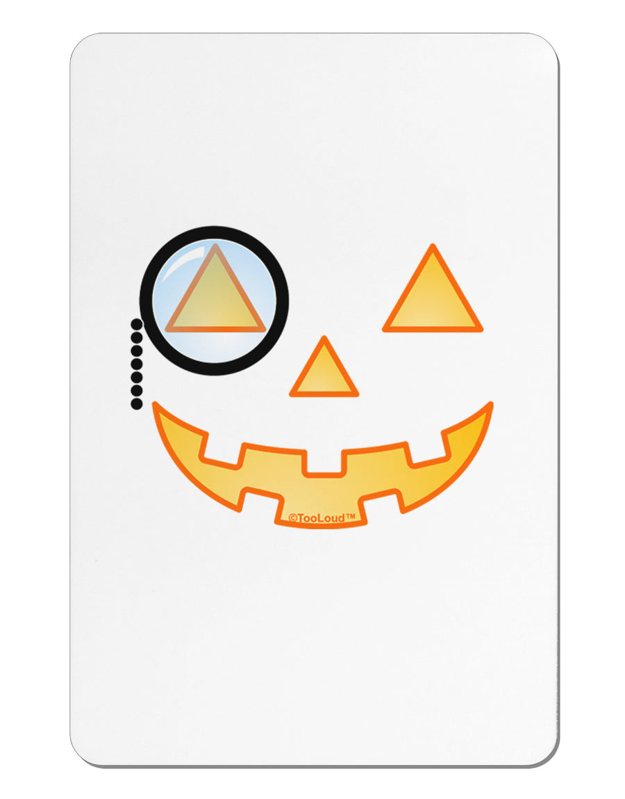 Monocle Jack-o-Lantern Color Aluminum Magnet-TooLoud-White-Davson Sales