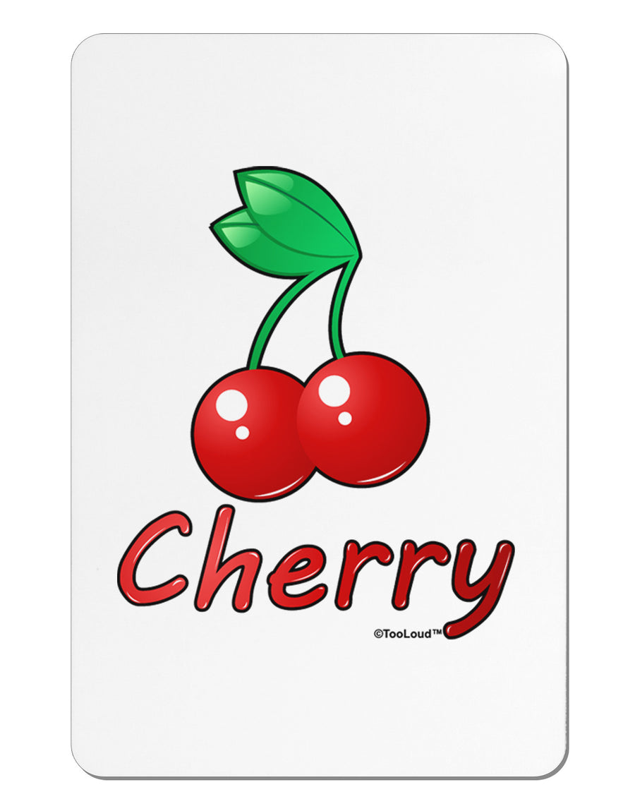 Cherry Text Aluminum Magnet-TooLoud-White-Davson Sales