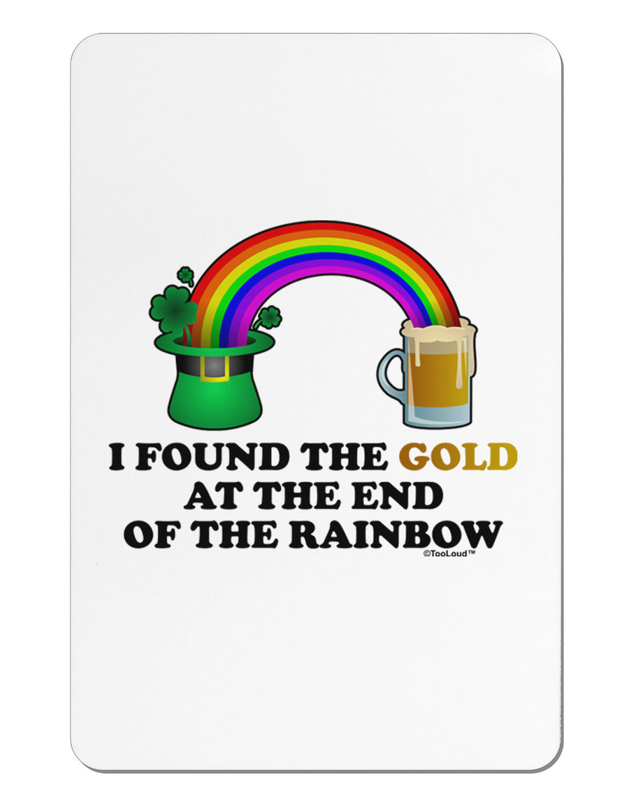 End Of The Rainbow Text Aluminum Magnet-TooLoud-White-Davson Sales