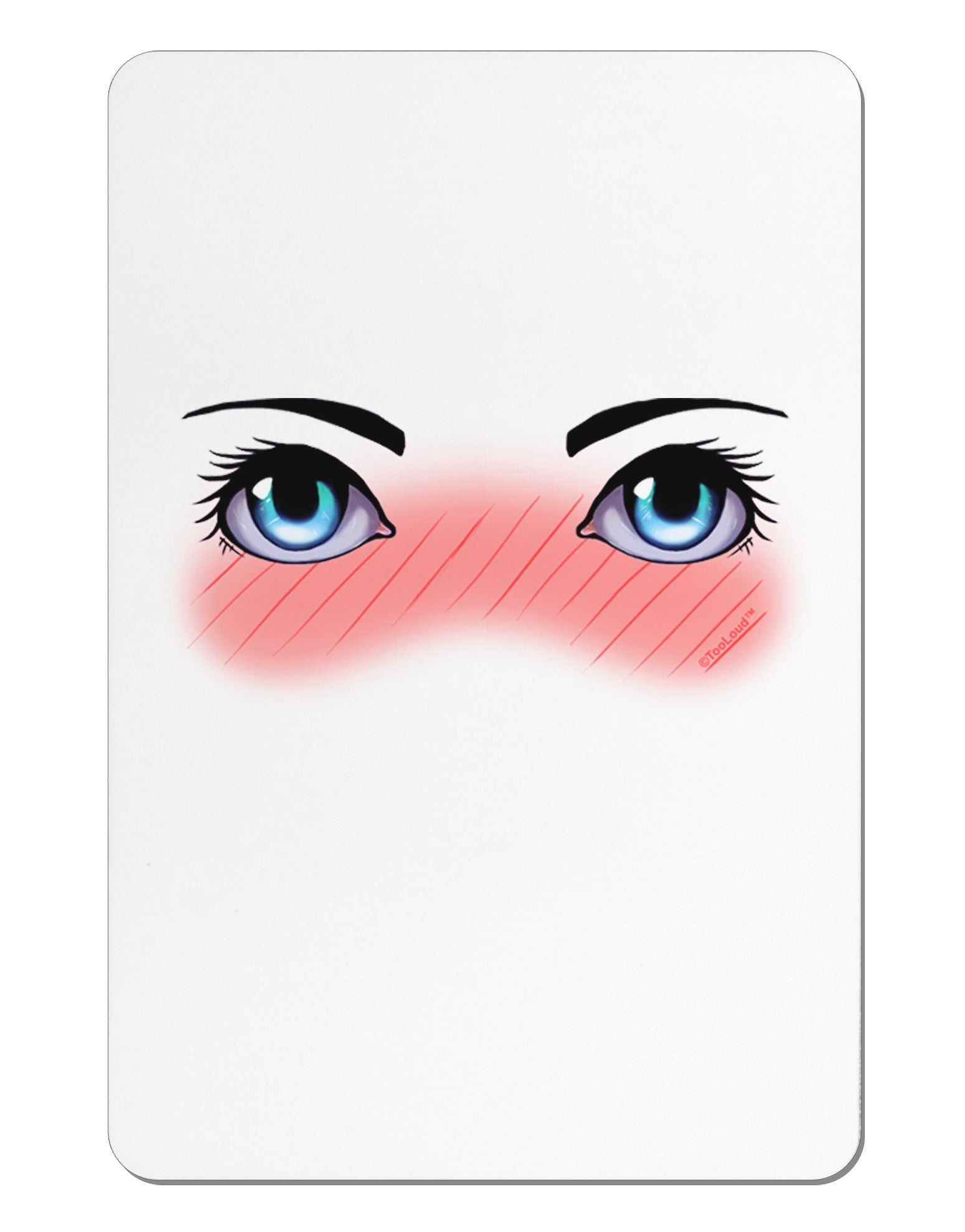 Blushing Anime Eyes Aluminum Magnet by TooLoud-TooLoud-White-Davson Sales