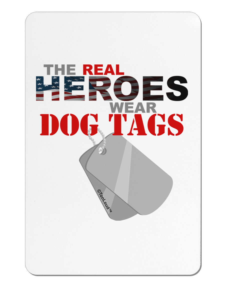 Heroes Dog Tags Aluminum Magnet-TooLoud-White-Davson Sales