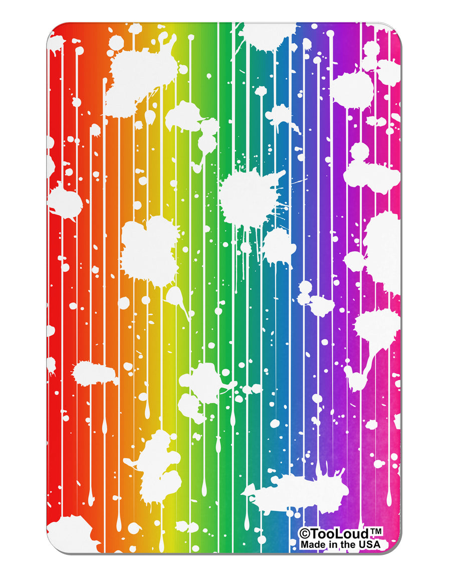 Splatter AOP - Rainbow Aluminum Magnet All Over Print-TooLoud-White-Davson Sales