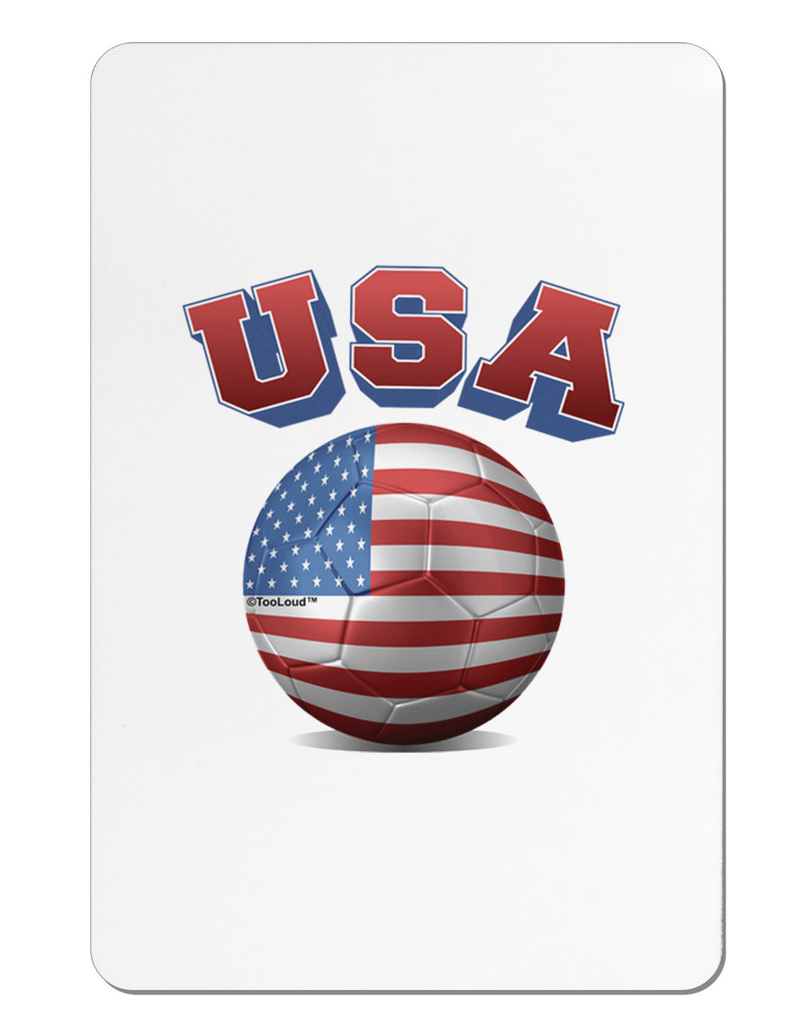 Soccer Ball Flag - USA Aluminum Magnet-TooLoud-White-Davson Sales