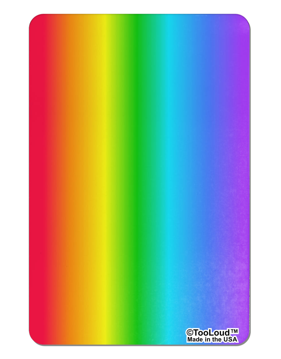 Vertical Rainbow Gradient Aluminum Magnet All Over Print by TooLoud-TooLoud-White-Davson Sales