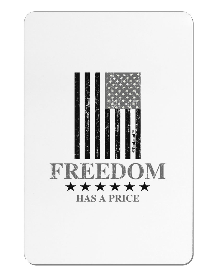 Freedom Flag BnW Aluminum Magnet-TooLoud-White-Davson Sales