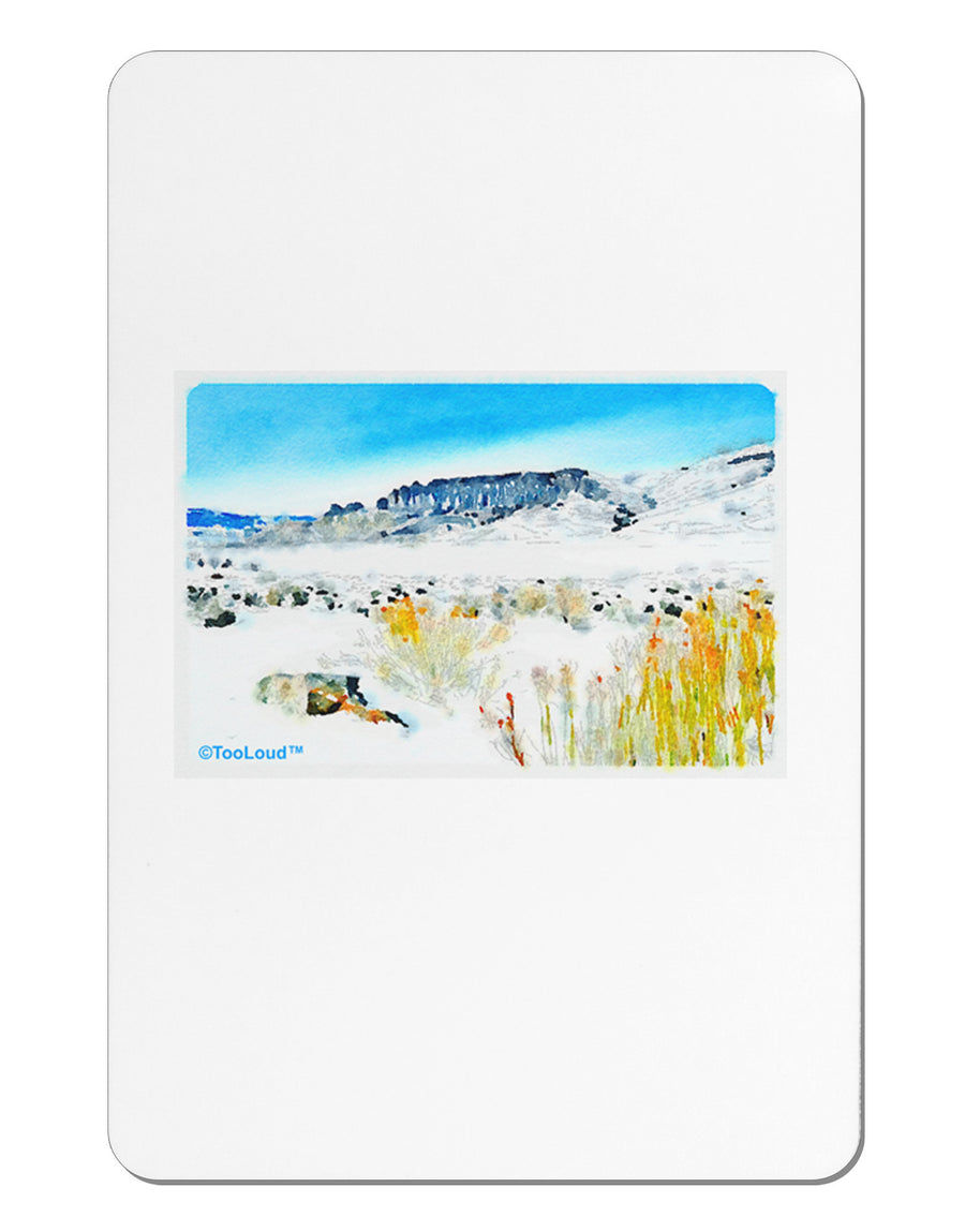 CO Snow Scene Watercolor Aluminum Magnet-TooLoud-White-Davson Sales