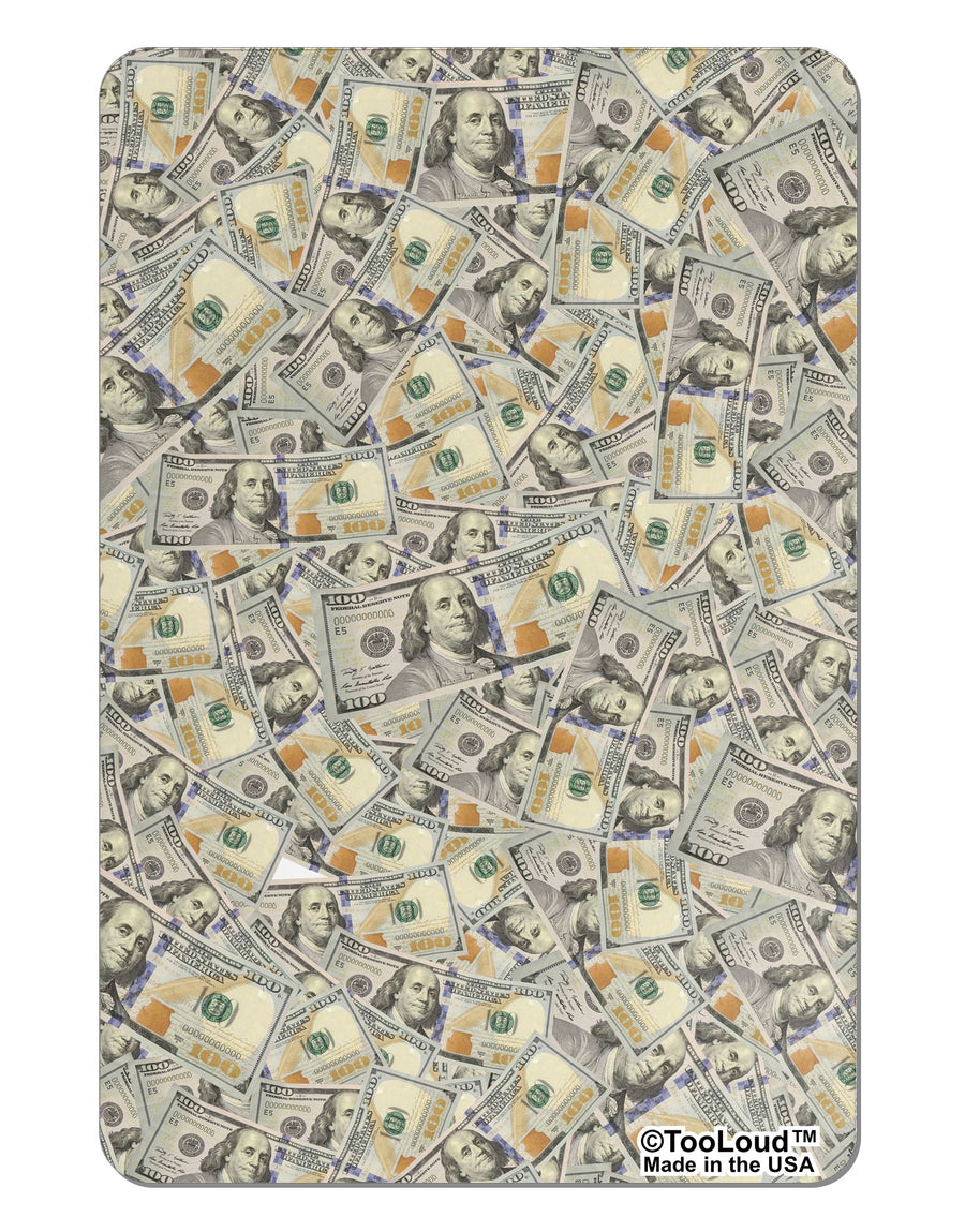 Benjamins Aluminum Magnet All Over Print by TooLoud-TooLoud-White-Davson Sales