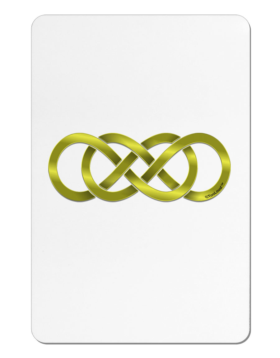 Double Infinity Gold Aluminum Magnet-TooLoud-White-Davson Sales