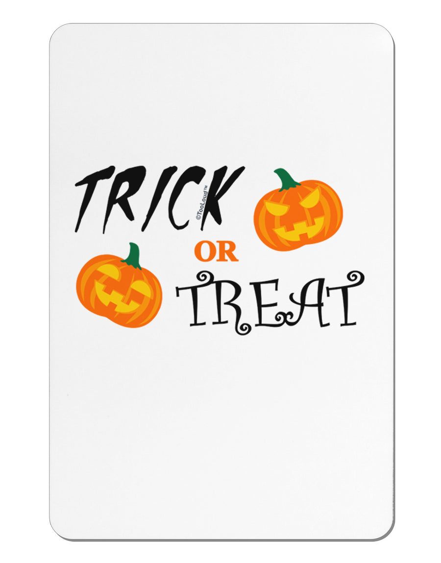 Trick or Treat Pumpkins Aluminum Magnet-TooLoud-White-Davson Sales