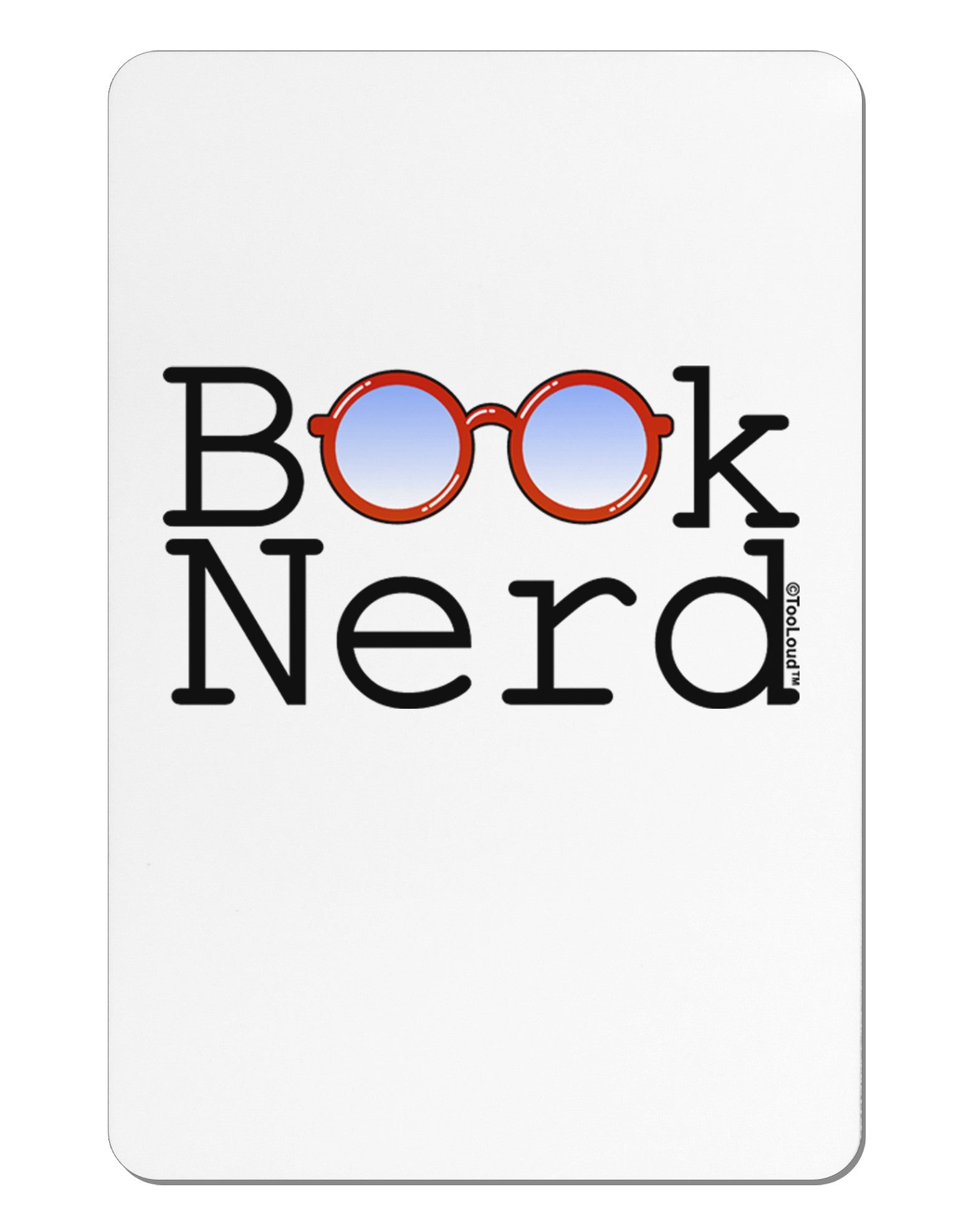 Book Nerd Aluminum Magnet-TooLoud-White-Davson Sales