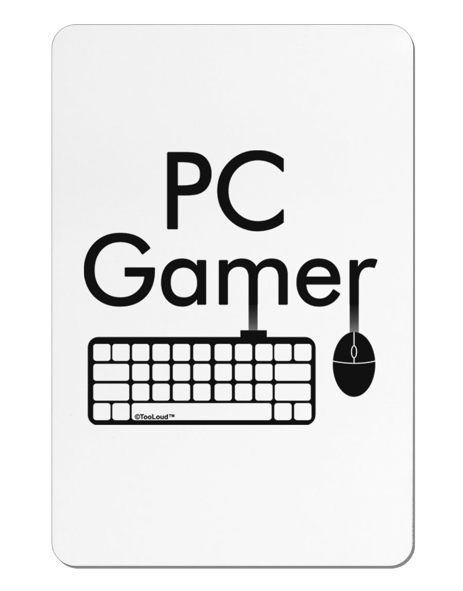 PC Gamer BnW Aluminum Magnet by TooLoud-TooLoud-White-Davson Sales