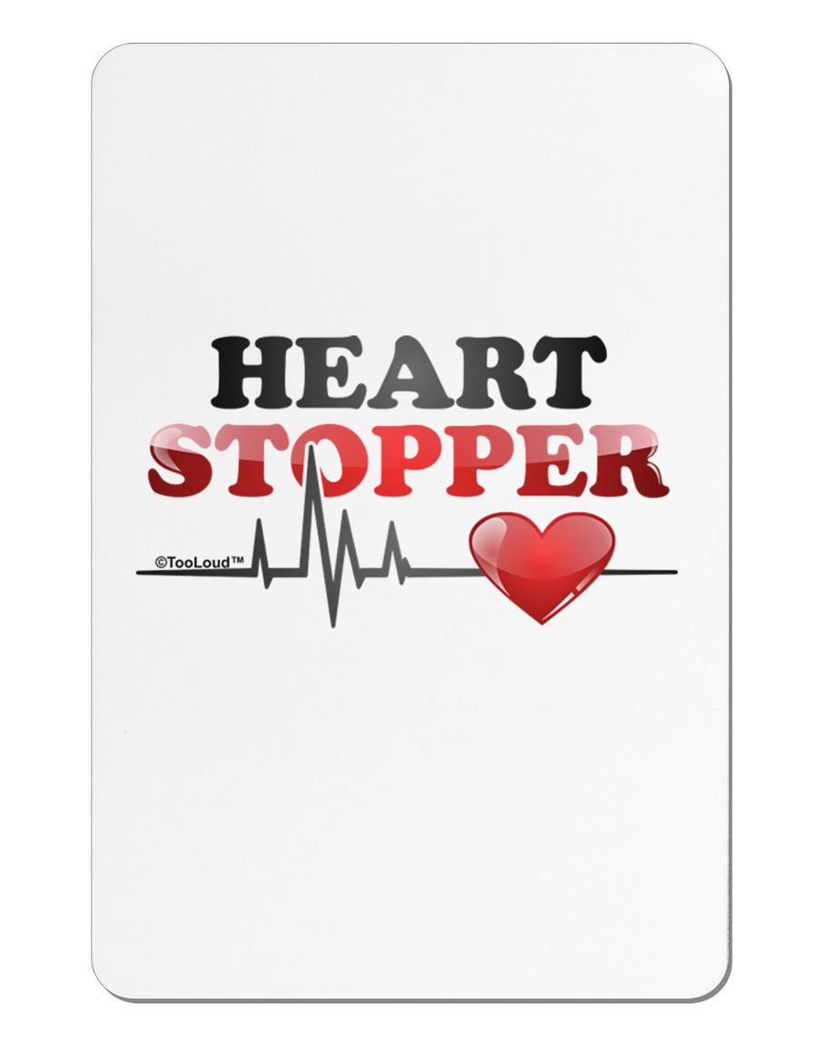 Heart Stopper Aluminum Magnet-TooLoud-White-Davson Sales