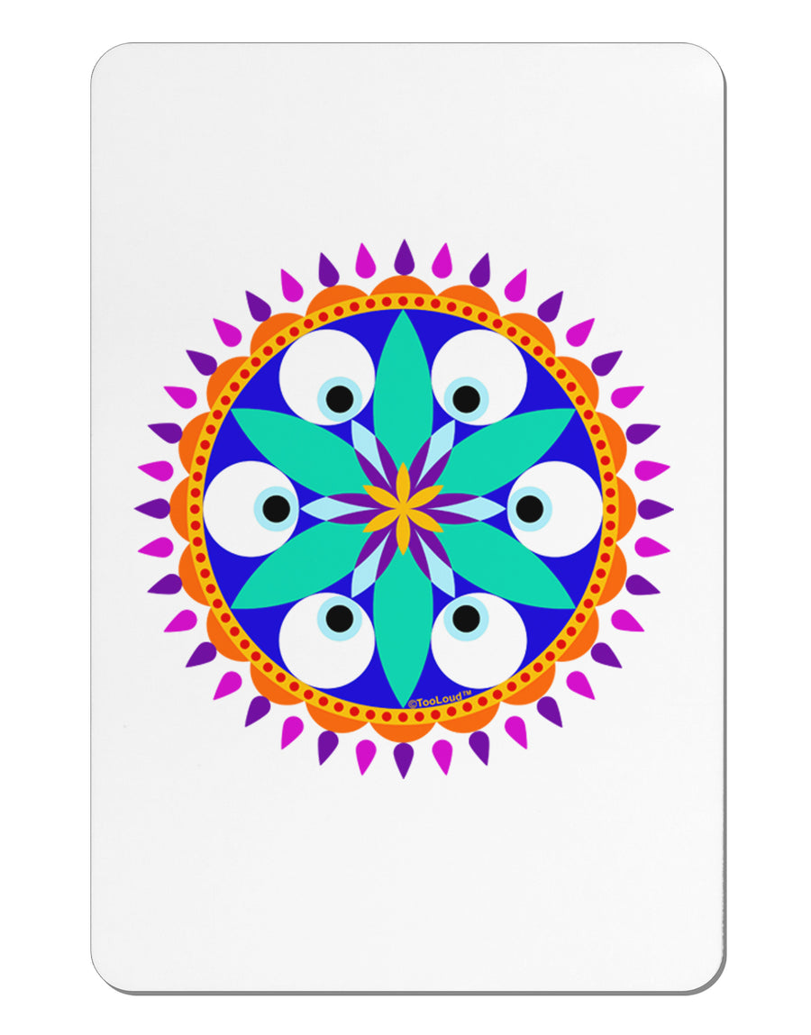 Evil Eye Protection Mandala Aluminum Magnet by TooLoud-TooLoud-White-Davson Sales