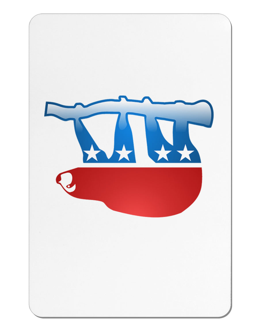 Sloth Political Party Symbol Aluminum Magnet-TooLoud-White-Davson Sales