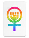 Rainbow Distressed Feminism Symbol Aluminum Magnet-TooLoud-White-Davson Sales