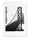 Oakland Text Bay Bridge Aluminum Magnet-TooLoud-White-Davson Sales