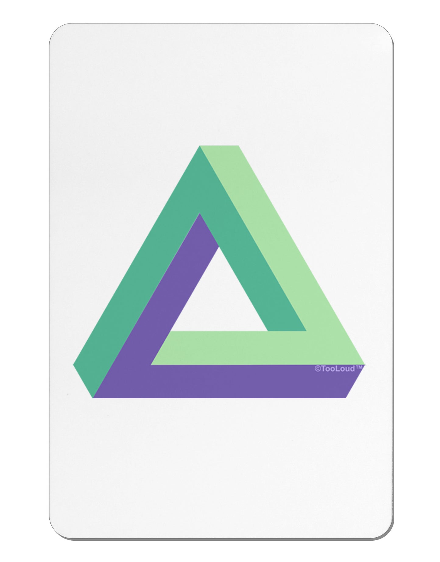 Impossible Triangle Loop Aluminum Magnet-TooLoud-White-Davson Sales