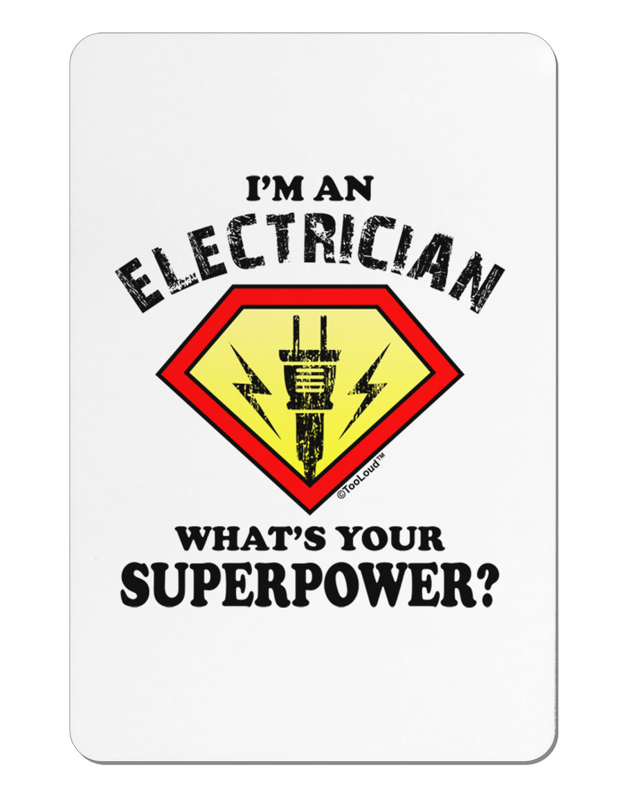 Electrician - Superpower Aluminum Magnet-TooLoud-White-Davson Sales